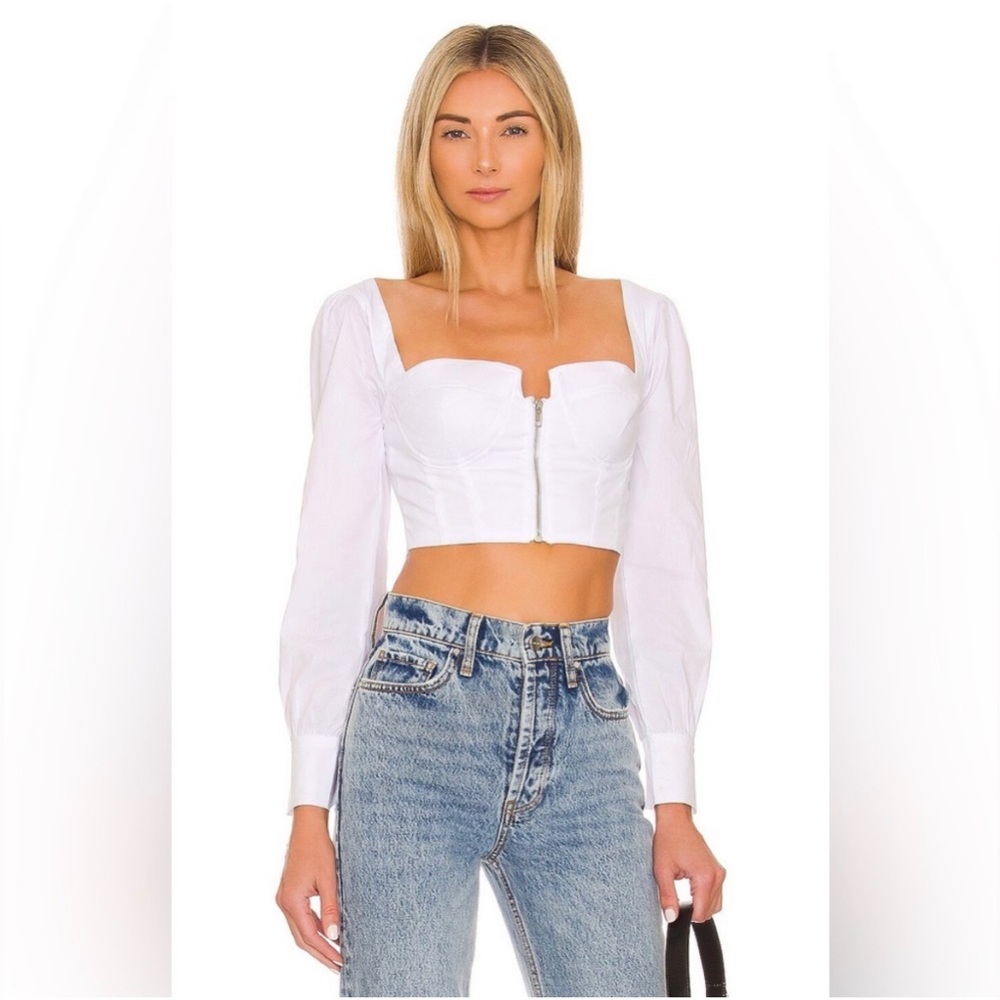 HATTIE BUSTIER TOP IN OFF WHITE by  MORE TO COME